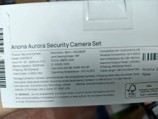 Anona Aurora Cámara Seguridad 4K Solar