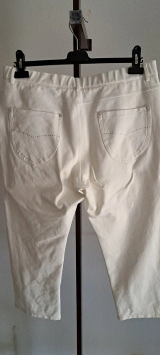 Pantalón Capri Elástico Talla 50 Miss Lady Blanco