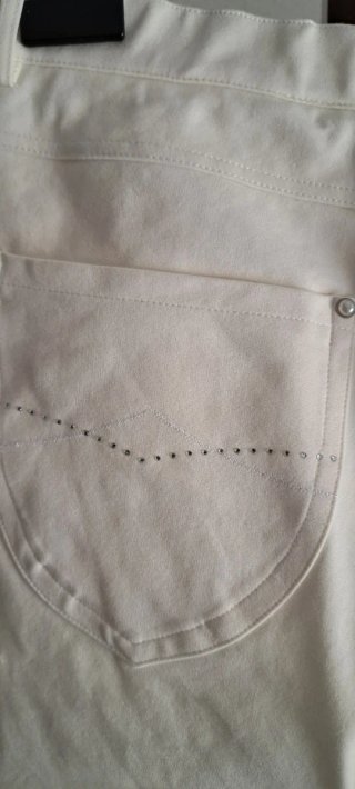 Pantalón Capri Elástico Talla 50 Miss Lady Blanco