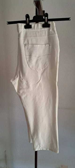 Pantalón Capri Elástico Talla 50 Miss Lady Blanco