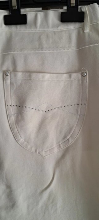 Pantalón Capri Elástico Talla 50 Miss Lady Blanco