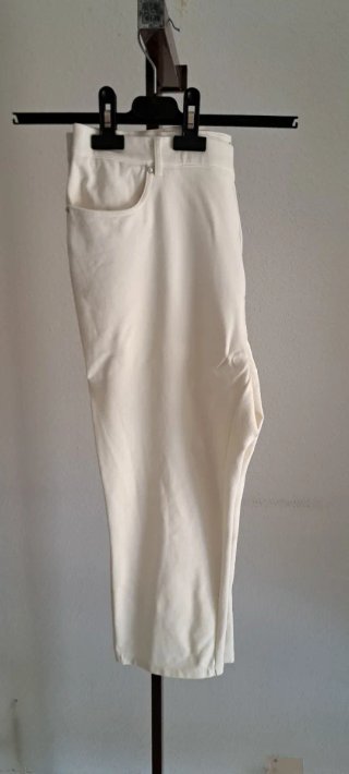 Pantalón Capri Elástico Talla 50 Miss Lady Blanco