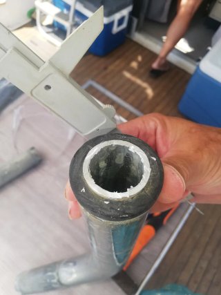 Tangones de pesca de acero inoxidable para barco .