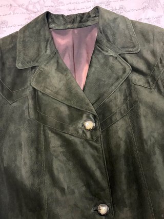 Abrigo ante verde señora