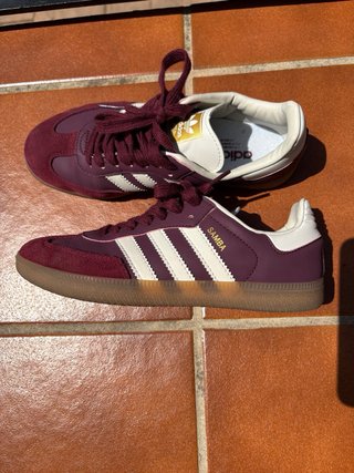 Zapatillas Adidas Samba Morado Blanco
