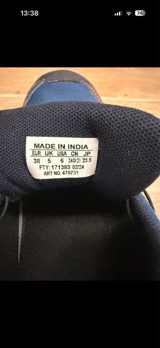 Zapatillas senderismo Salomon niño azul/naranja