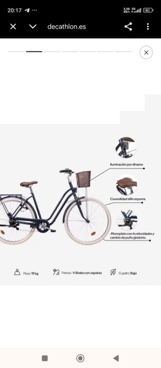 Bicicleta Paseo Mujer Azul nueva