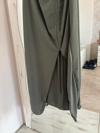 Vestido largo verde oliva