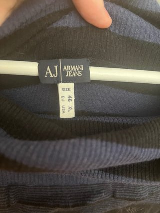 Vestido Armani rayas azul y negro talla 46