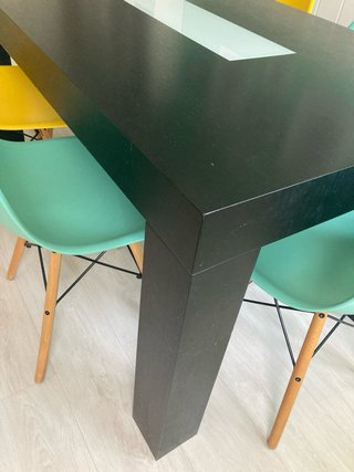 Mesa comedor extensible negra