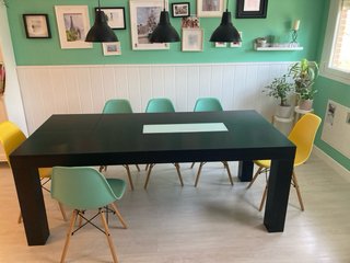 Mesa comedor extensible negra
