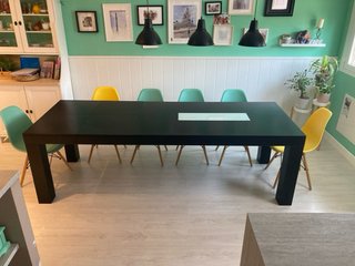 Mesa comedor extensible negra