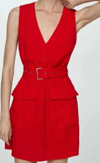 Vestido Mango Rojo 15