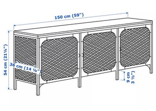 Salón completo moderno industrial. Ikea FJÄLLBO