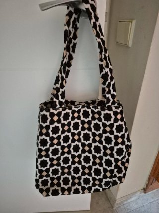 Bolso tela estampado geométrico