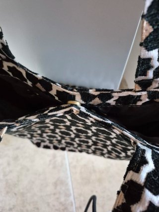 Bolso tela estampado geométrico
