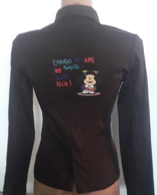 Americana Mafalda Marrón Multicolor