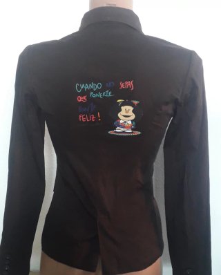 Americana Mafalda Marrón Multicolor