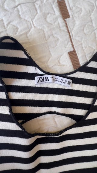 Vestido Zara Rayas Talla M