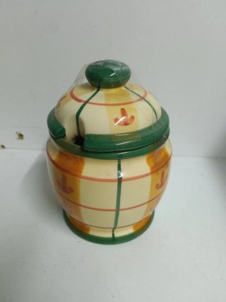 Azucarero de cerámica con tapa