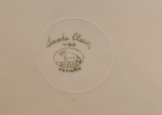 Sopera vintage de porcelana con fuente