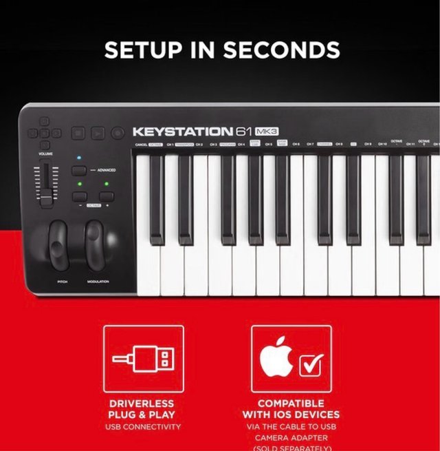 M-AUDIO Keystation 61 MK3 Controlador USB MIDI