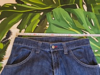 Pantalón corto tejano "cagao" (tiro largo)