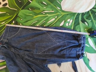 Pantalón corto tejano "cagao" (tiro largo)