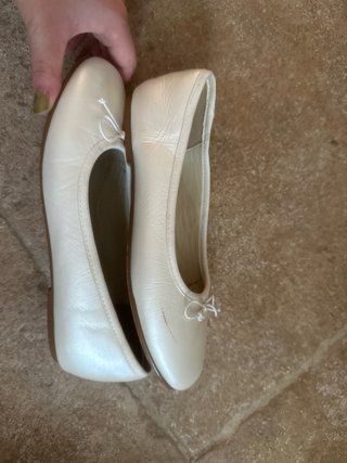 Bailarinas blancas con lazo  TALLA 33