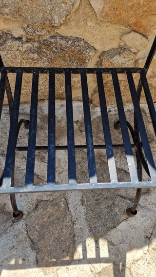 Conjunto 4 sillas forja maciza con cojines