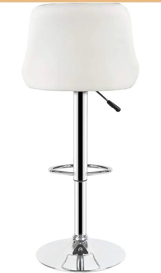 Juego 2 Taburetes Bar con Respaldo Negro/Blanco