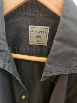 Camisa Scalpers Negra Talla S color petróleo