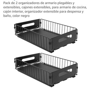 Cajoneras extensibles de metal negro