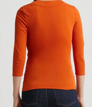 Camiseta cruzada naranja con detalle