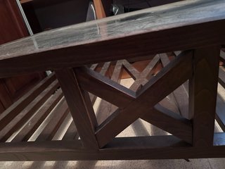 Mesita de salón madera y cristal