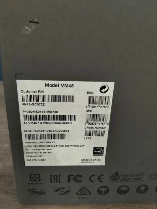 Mini PC ASUS VivoMini VM45 4/64GB SSD Win10