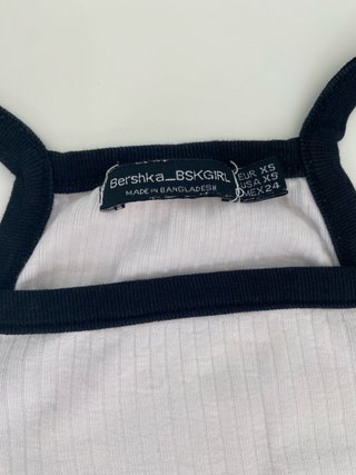 Top Bershka Halter Blanco Talla XS