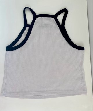 Top Bershka Halter Blanco Talla XS