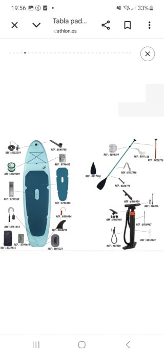 Tabla de surf hinchable, decathlon 1 solo uso