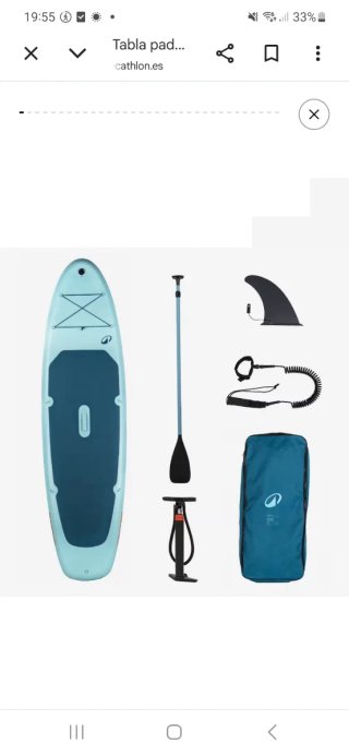Tabla de surf hinchable, decathlon 1 solo uso