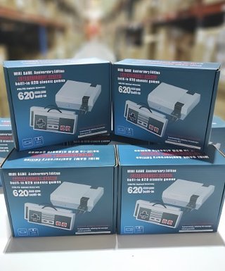 Consola Retro Beige/Gris con 2 Mandos