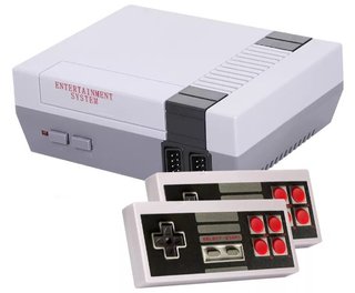 Consola Retro Beige/Gris con 2 Mandos