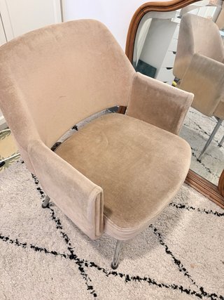 Sillón Vintage Pana y Cromo Años 70