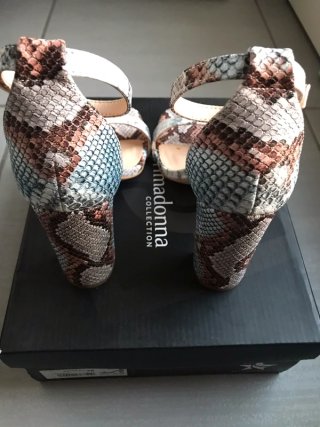 Sandali pitone azzurri donna