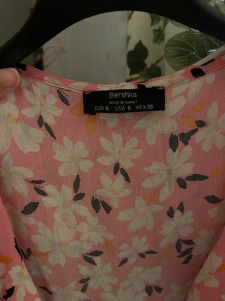 Mono corto estampado flores rosa