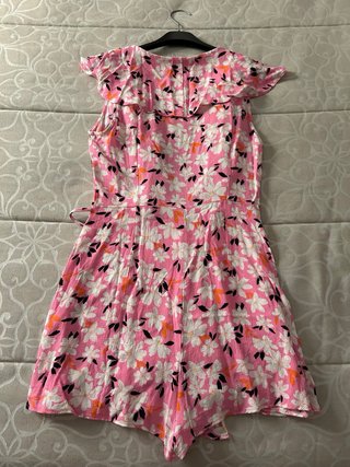Mono corto estampado flores rosa