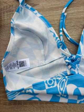 Top ASOS DESIGN Halter Azul y Blanco Talla M