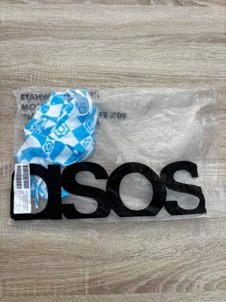 Top ASOS DESIGN Halter Azul y Blanco Talla M