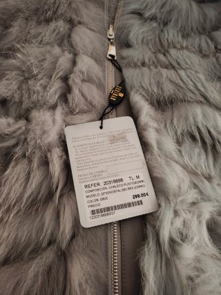 Chaleco pelo Zorro gris Talla M NUEVO RIMAR