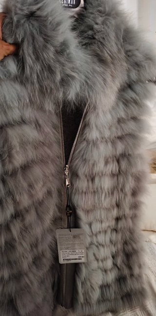 Chaleco pelo Zorro gris Talla M NUEVO RIMAR